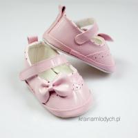 Różowe baletki niemowlęce
