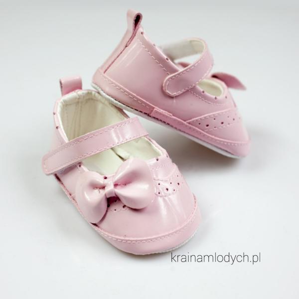 Różowe baletki niemowlęce