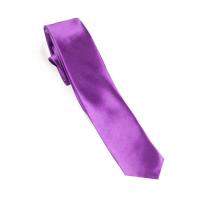 Krawat wąski młodzieżowy fioletowy
