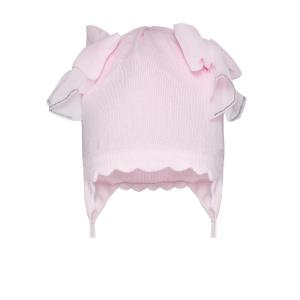 Urocza przejściowa czapka dla dziewczynki różowa BU318/c