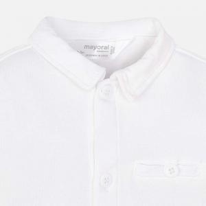 Białe body bawełniane koszulowe 1738 Mayoral